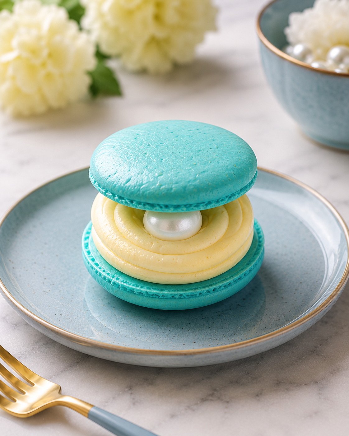 Coconut Pearl Macaron