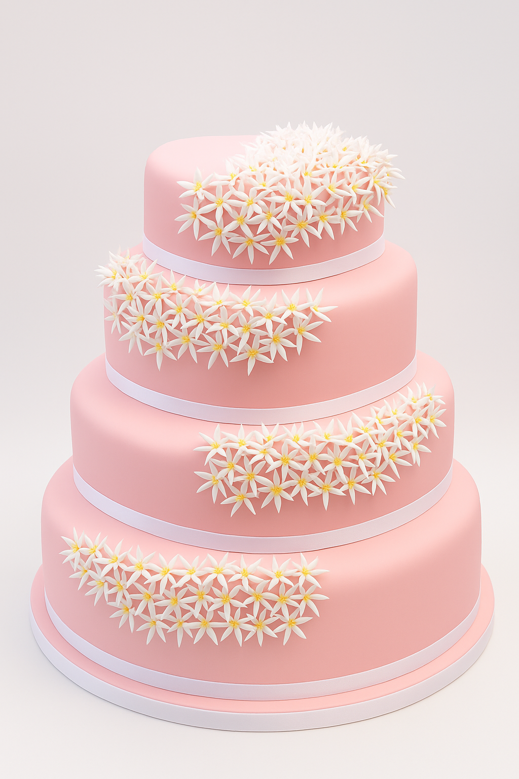 Blush Blossom Combination Cake
