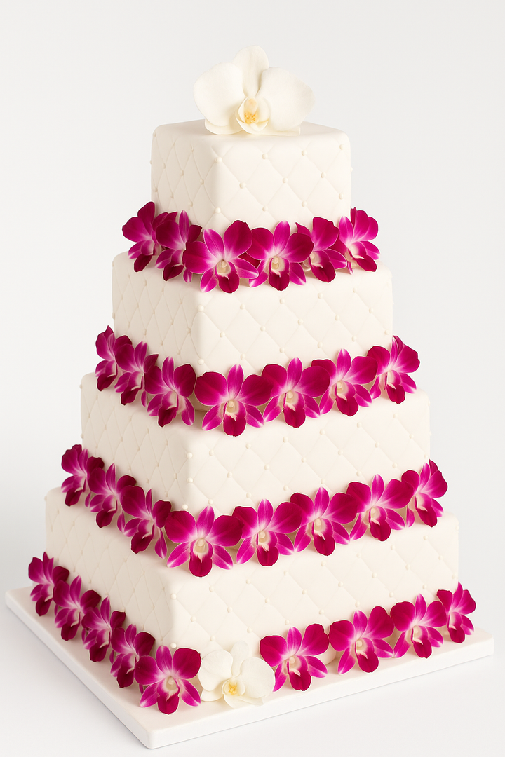 Orchid Elegance Combination Cake