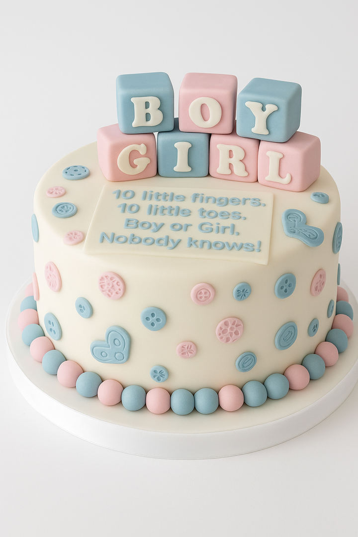 Boy or Girl Building Blocks Cake