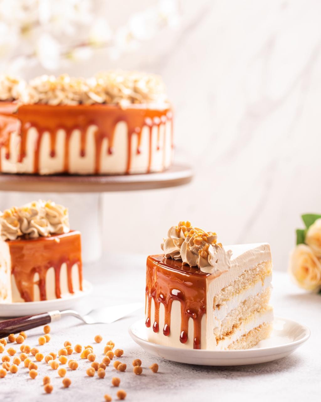 Butterscotch Cake Slice