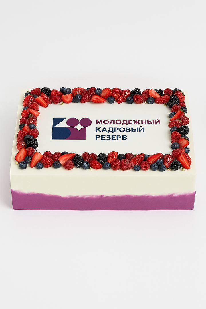 Fresh Berry Logo Cream Cake