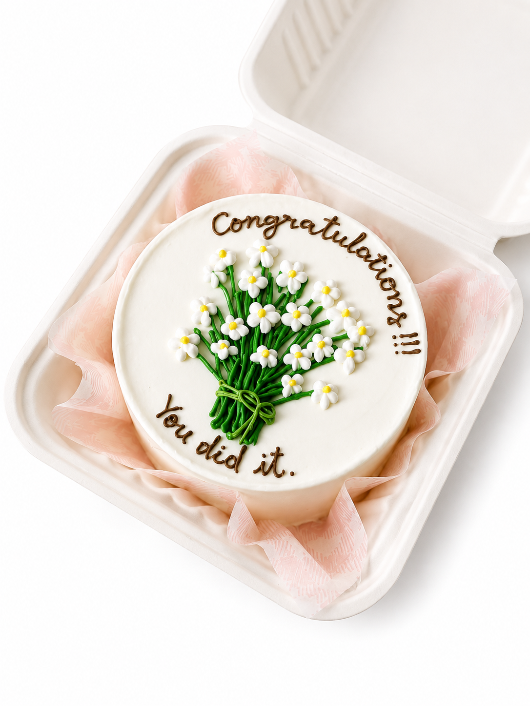 Floral Congratulations Bento Cake