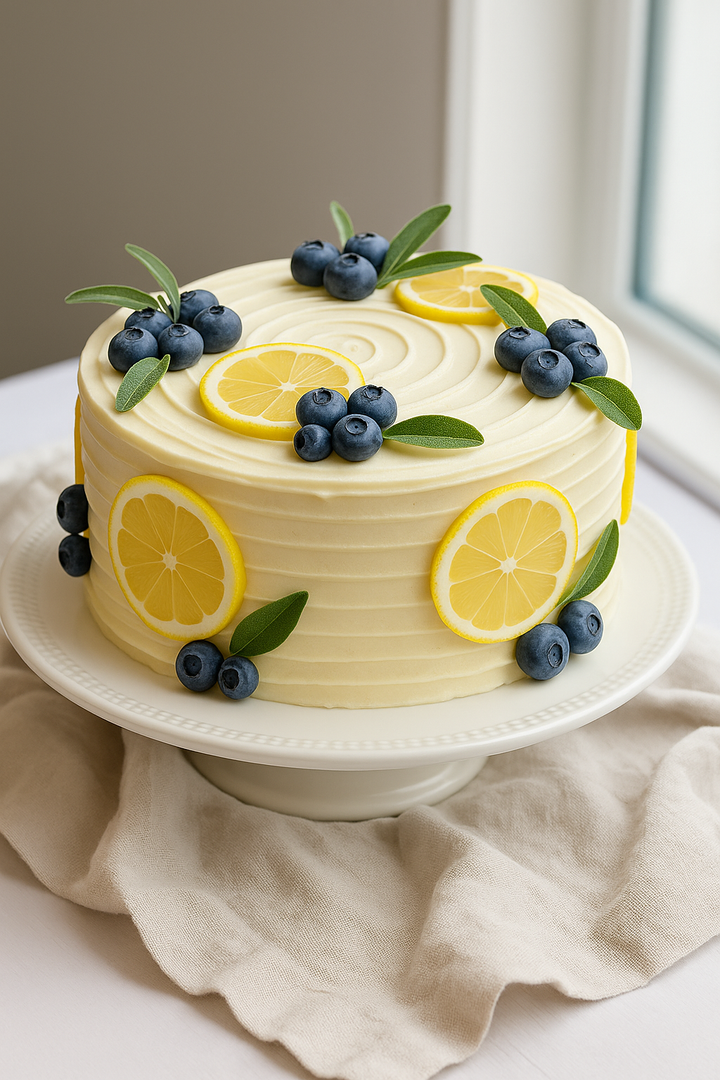 Blueberry Lemon Drizzle Cake