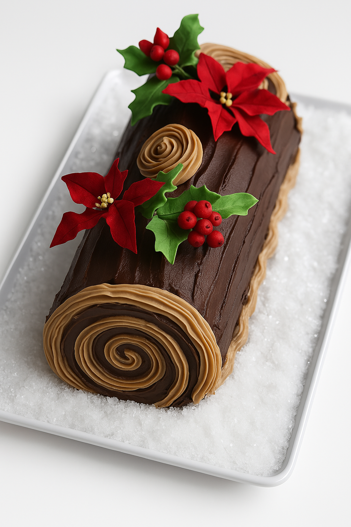Classic Christmas Yule Log Cake