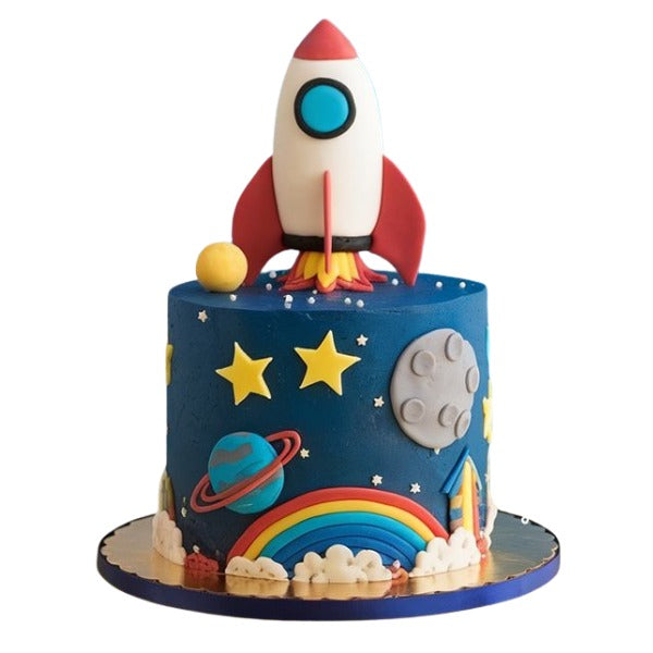 Cosmic Rocket Adventure Cake