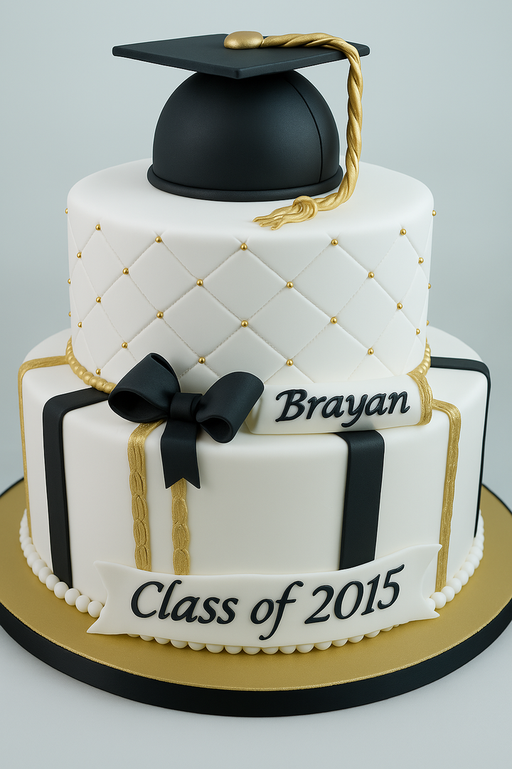 Elegant Graduation Tier Cake