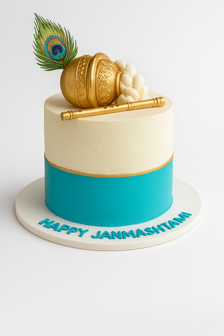 Elegant Janmashtami Celebration Cake