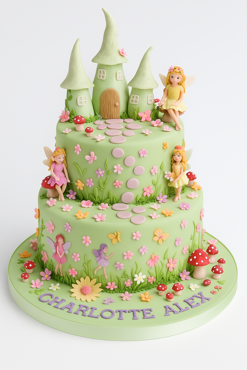 Enchanted Fairy Castle Theme Cake