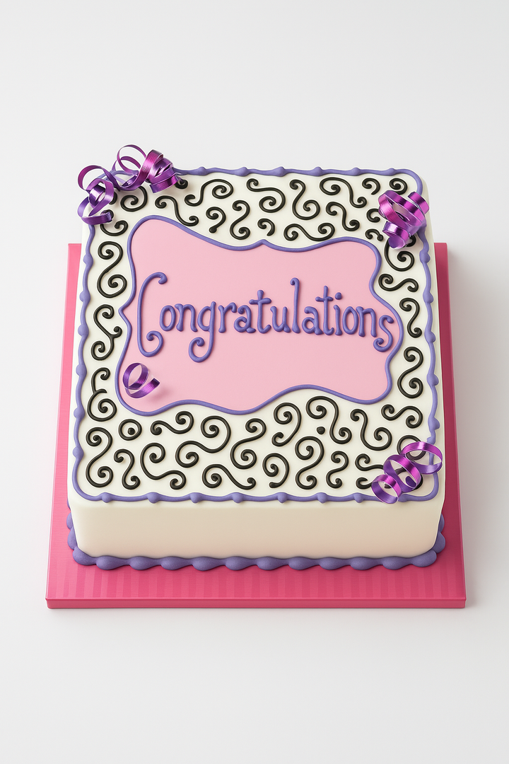 Feminine Congratulations Cake