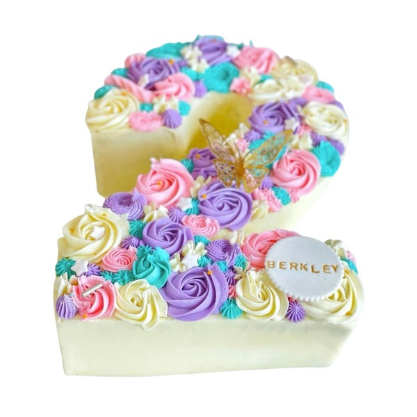 Floral Number Celebration Cake