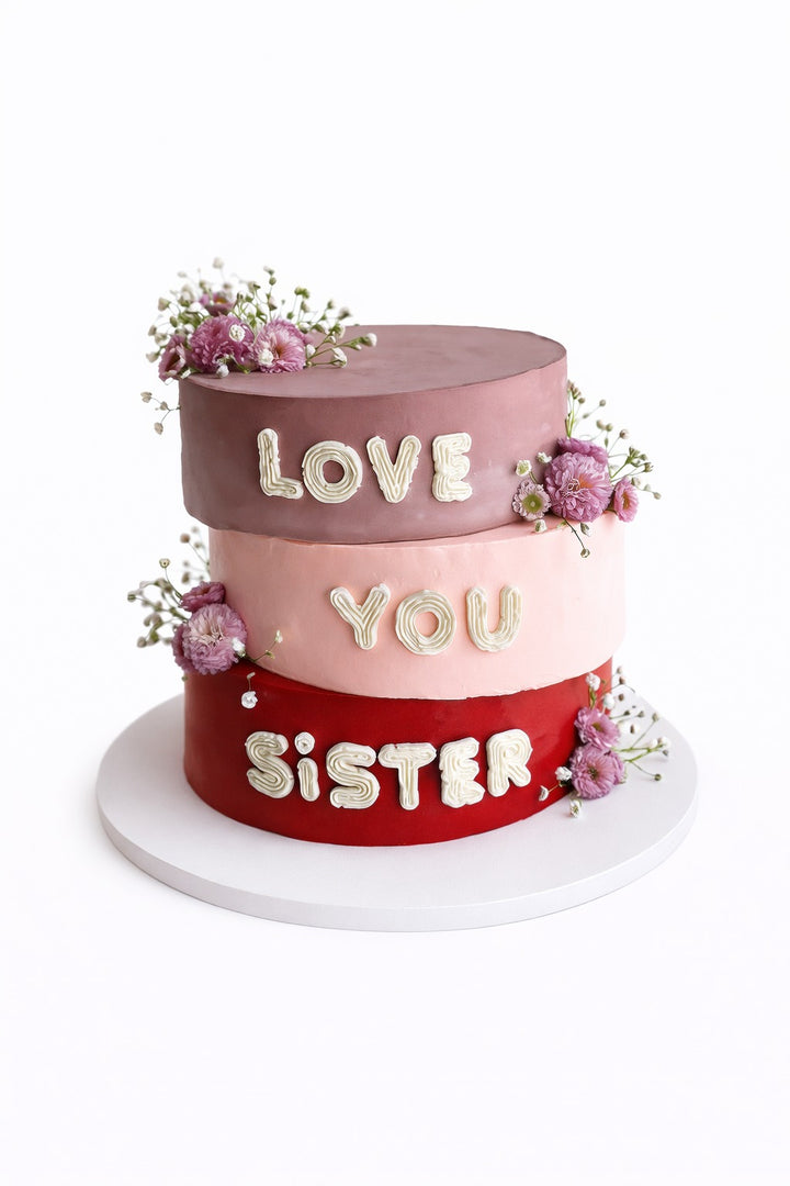 Love You Sister Whimsical Cake