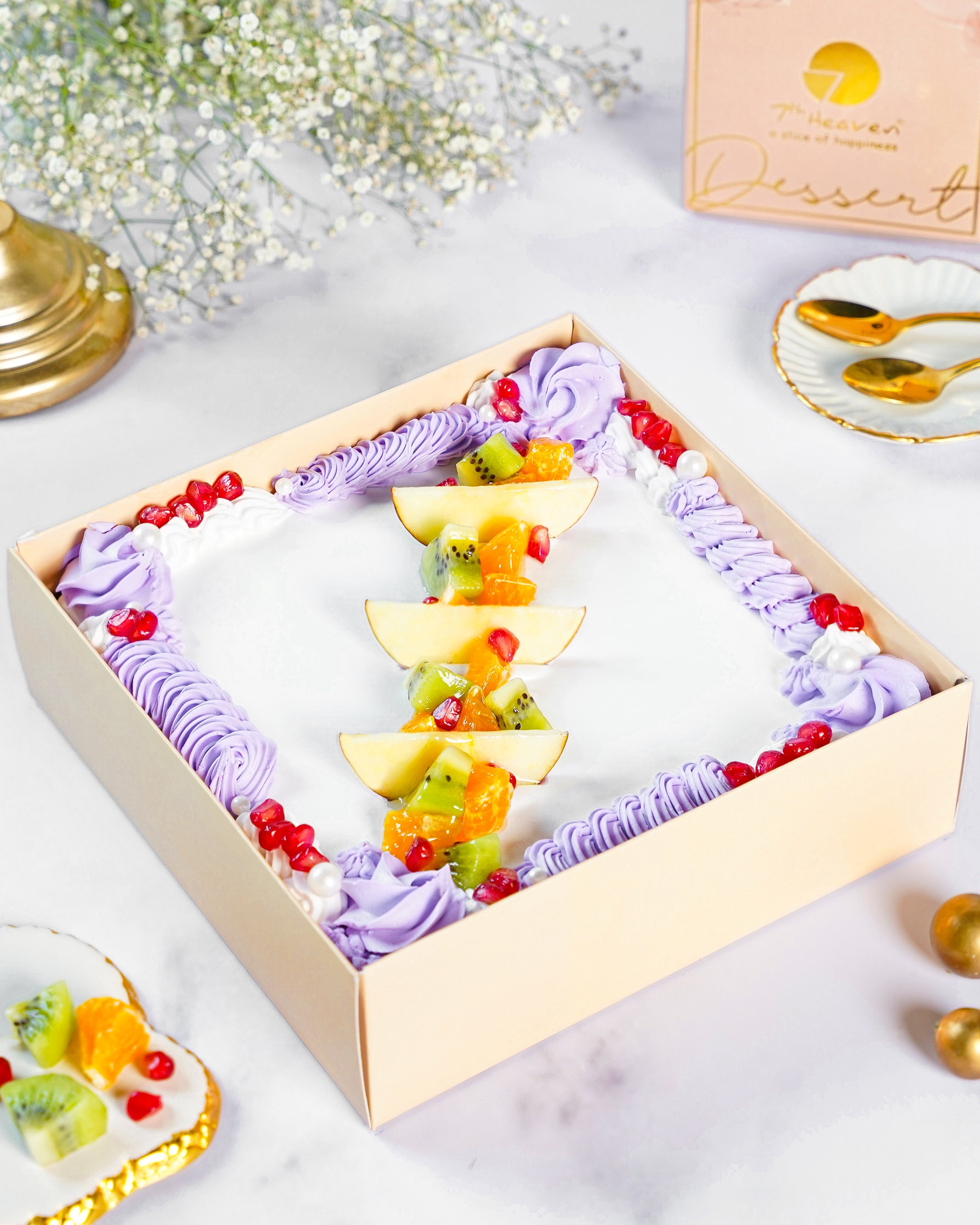 Mixed Fruits Sheet Cake