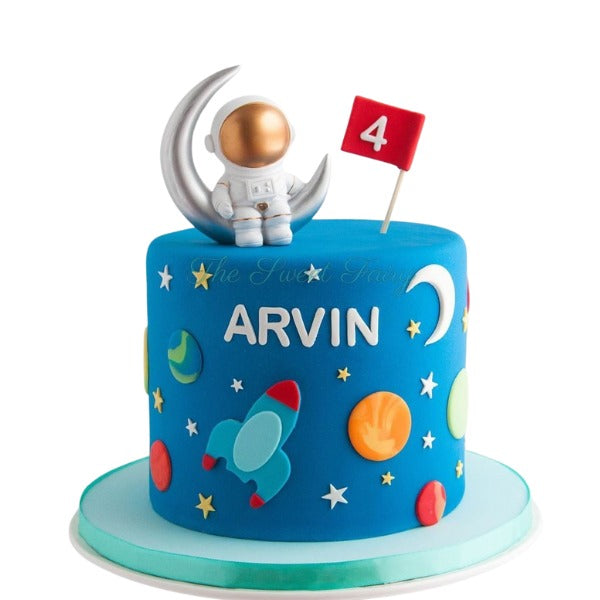 Moon Walker Astronaut Birthday Cake