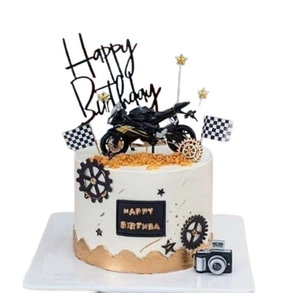 Motorbike Adventure Birthday Cake