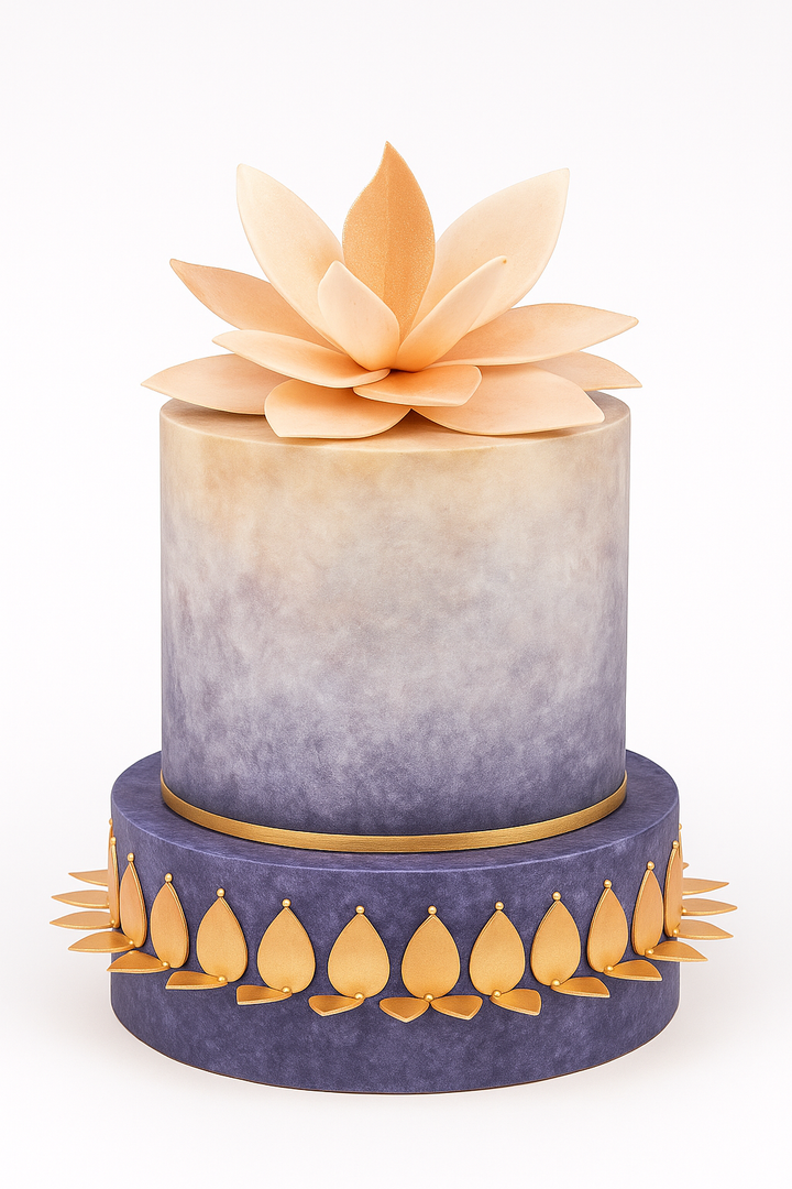 Ombre Lotus Elegance Cake