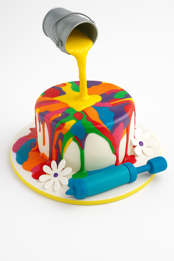 Paint the Town Splash Cake