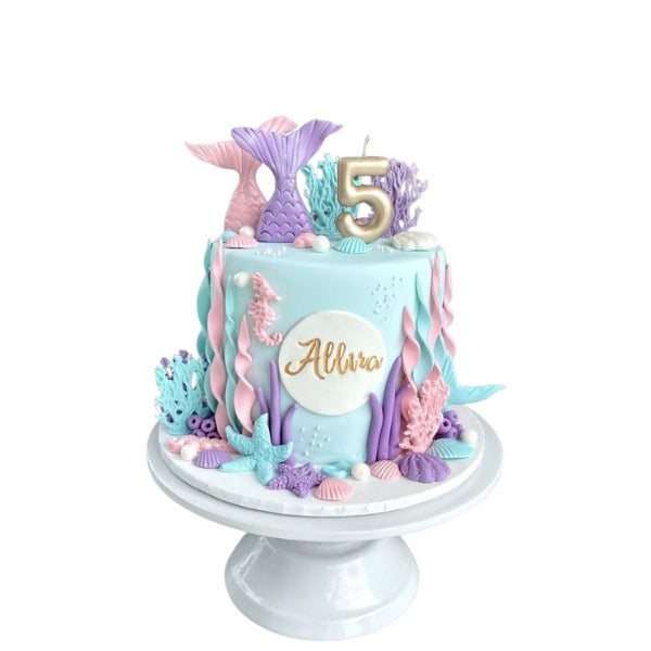 Pastel Mermaid Underwater Celebration Cake