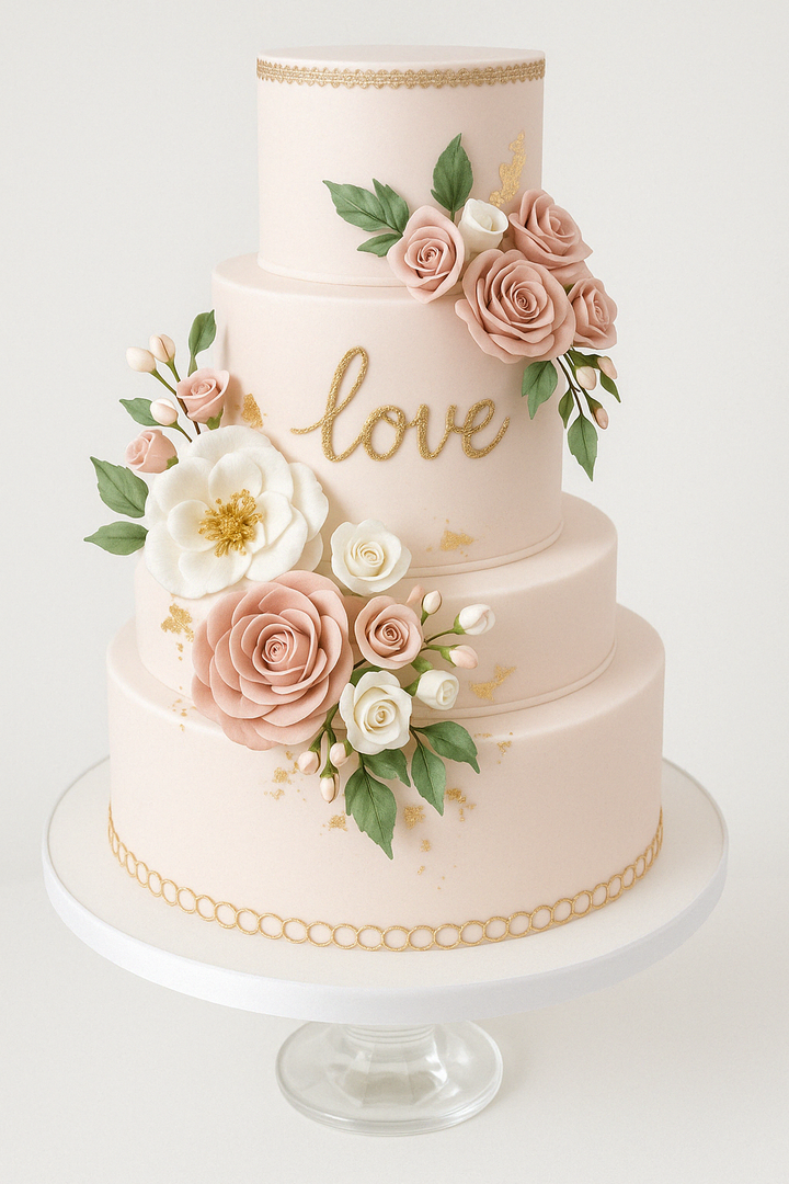 Petals of Love Celebration Cake