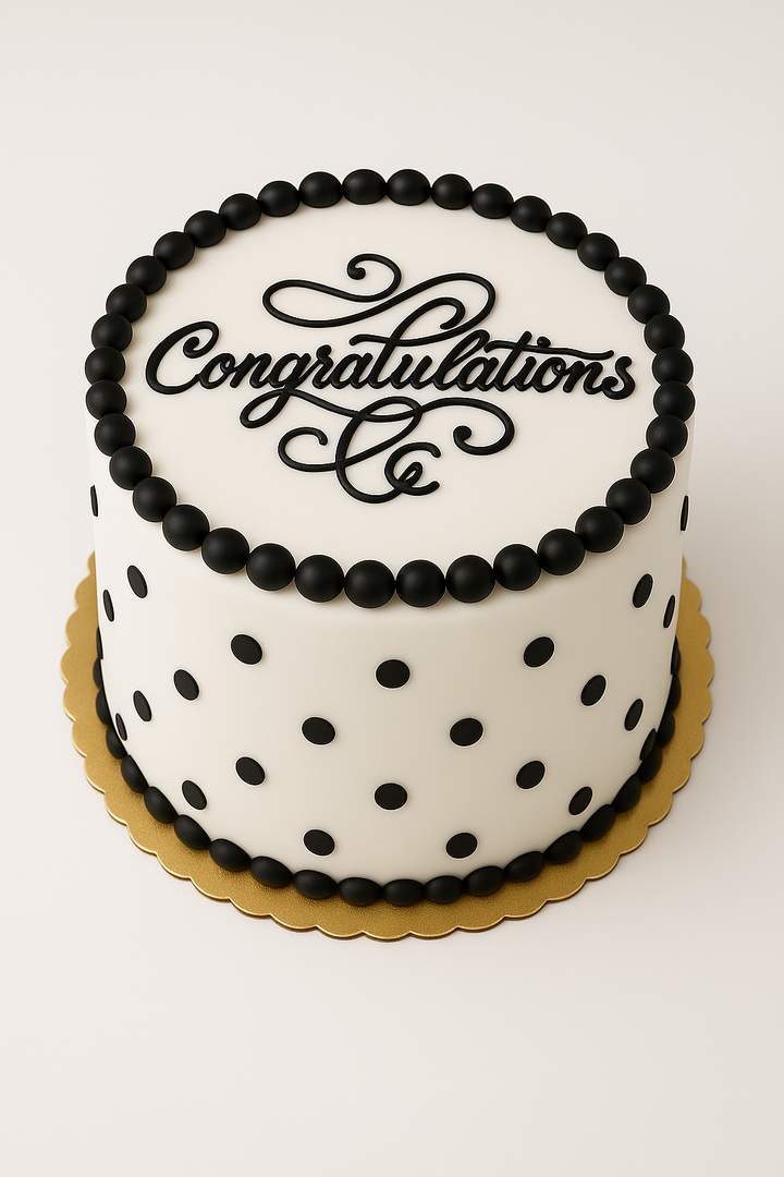 Polka Congratulations Cake