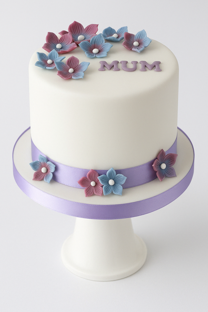 Purple Bloom Mum Cake From