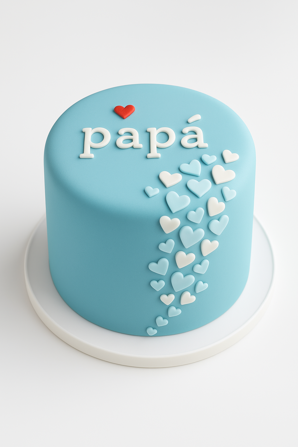 Sky Blue Heartfall Father's Day Cake