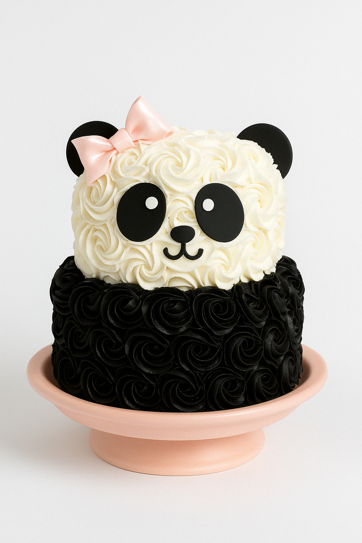 Sweet Panda Swirls Cake